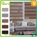 Double-shade linen zebra roller blind